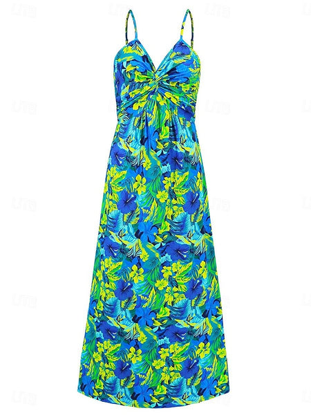 Women's Casual Dress Swing Dress Slip Dress Floral Leaf