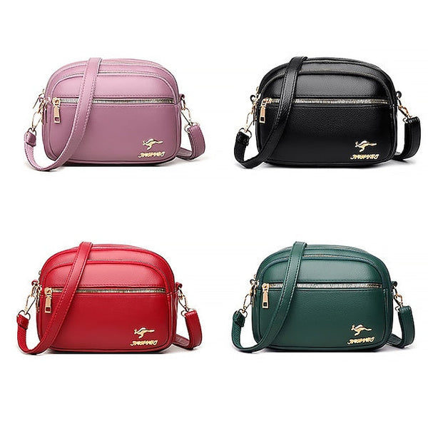 Leather Bag Dome Crossbody Shoulder PU Women's FashionChic