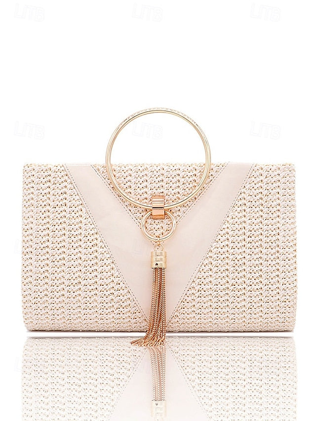 Straw Elegant Purse with Women's Handbag – Clutch Woven FashionChic