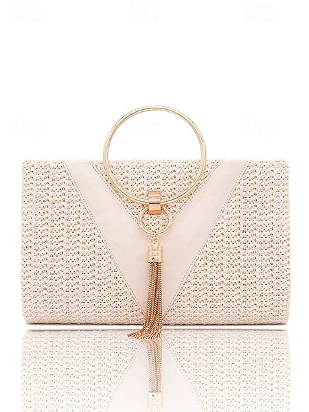 Straw Elegant Purse with Women's Handbag – Clutch Woven FashionChic