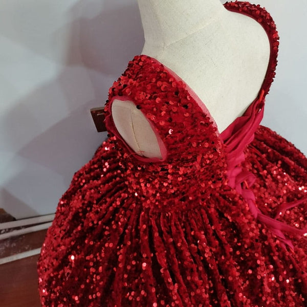 Dress Colored Girls' Girl Sleeveless Solid Flower 3D FashionChic