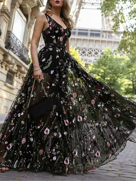 Women's Maxi Dress Black Dress Cocktail Dress Chiffon Dress