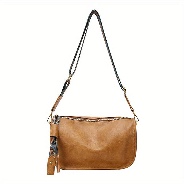 with Vintage Leather Bohemian Strap Handbag – PU Women's FashionChic