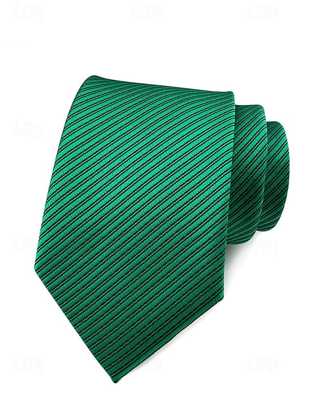 satin striped tie Men's FashionChic