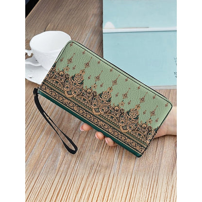 Wristlet – Floral Printed Bohemian Wallet Vintage Leather FashionChic