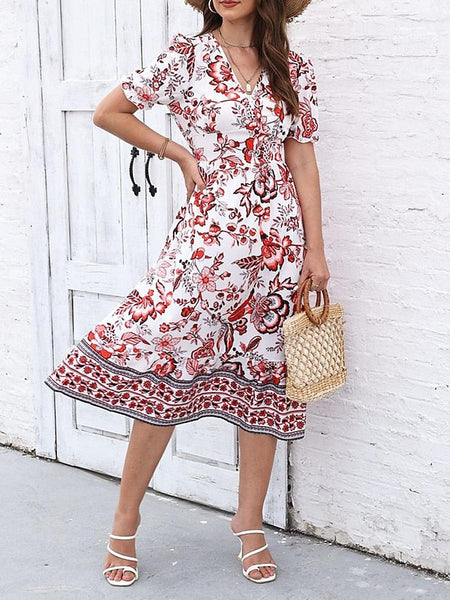 Women's Midi Dress Casual Dress Swing Dress A Line Dress FashionChic