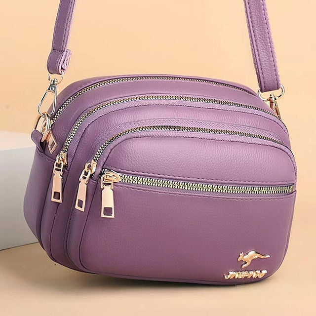 Leather Bag Dome Crossbody Shoulder PU Women's FashionChic