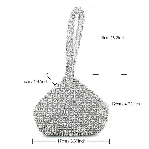 - Bag Silver Rhinestone Elegant Women's Evening Crystal FashionChic