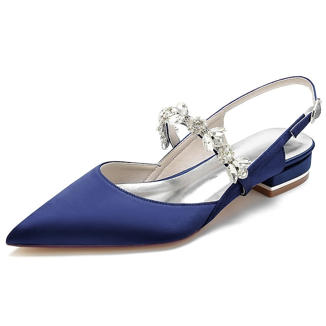 Crystal Flat Bridal Women's Heel Shoes Wedding FashionChic