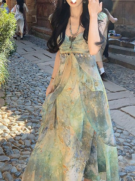 Women's Long Dress Maxi Dress Print Dress Modern Vacation FashionChic