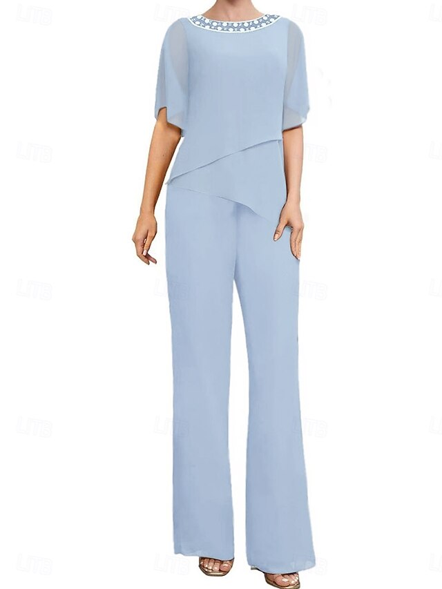 Guest Simple Elegant the Wedding Dress Pantsuit Mother of Bride FashionChic