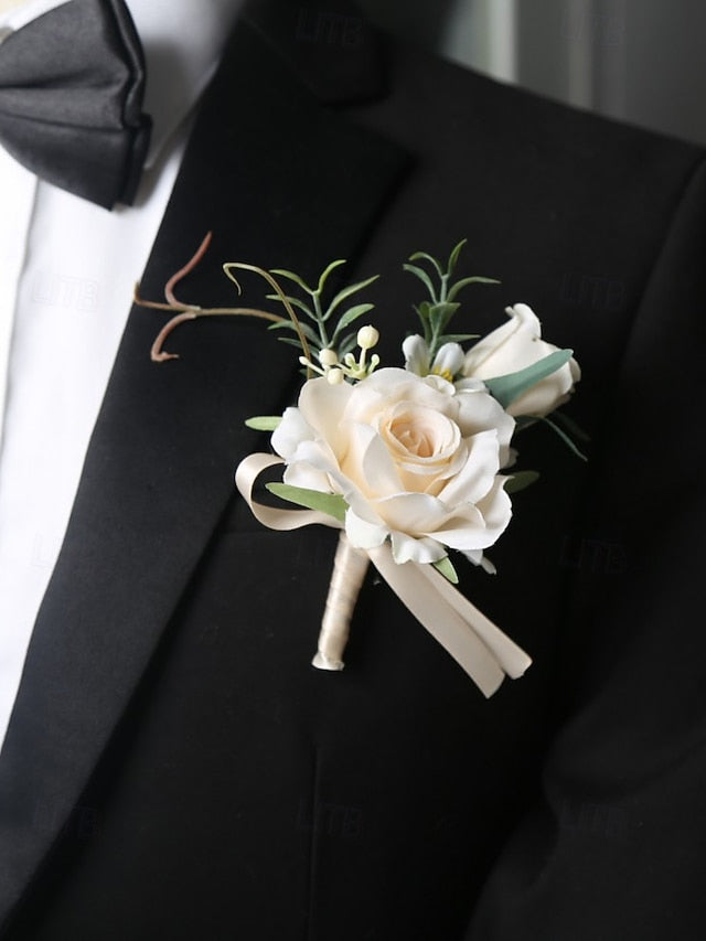– Wrist Corsage and Wedding Elegant Boutonniere Artificial FashionChic