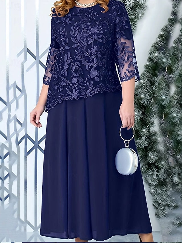 Mother Dress A-Line Curve Bride Size the Elegant Plus of FashionChic