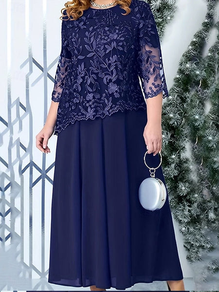 Elegant Mother Curve Size A-Line of Plus Bride Dress the FashionChic
