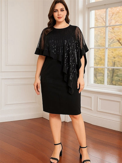 Mother Black Dress / Plus Column the Size of Sheath Bride FashionChic