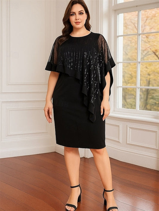 Mother Black Dress / Plus Column the Size of Sheath Bride FashionChic