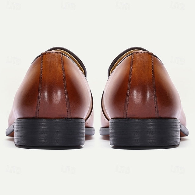 Tassel Loafers Light Brown Classic – Leather Men's FashionChic