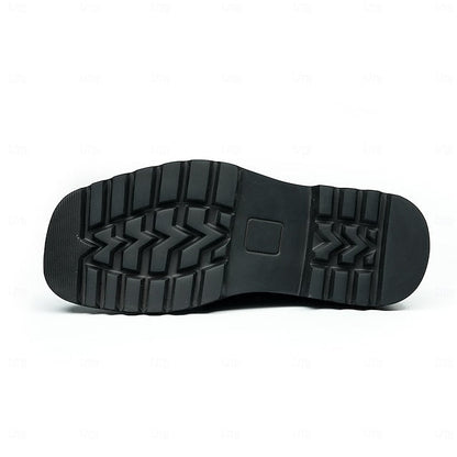 Men's Business Suede Cowhide Loafers -Classic Leather FashionChic