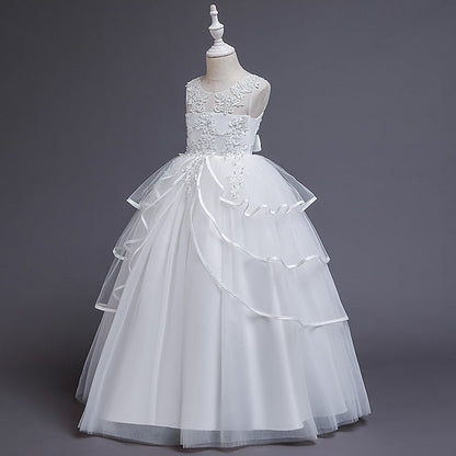 Kids Solid Party Color Dress Girls' Sleeveless FashionChic