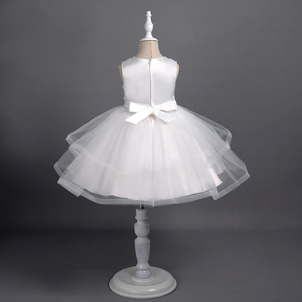 Party Color Girls' Solid Toddler Dress Sleeveless FashionChic