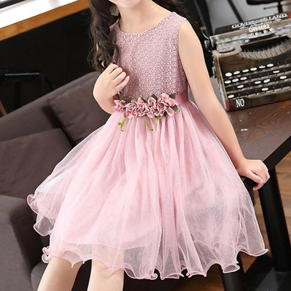 Girls' Flower Girl Party Dress Performance FashionChic