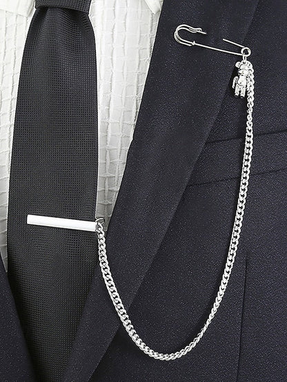 – Ship Silver Nautical with Tie Chain Design Wheel Men's FashionChic