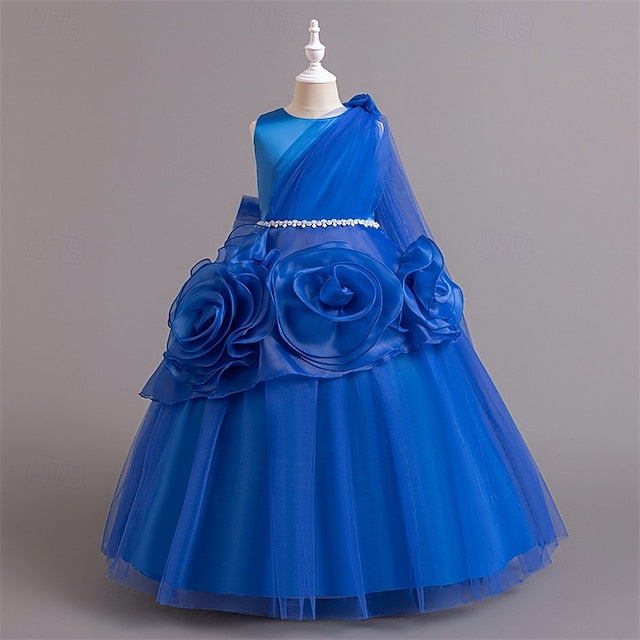Girls' Party Dress Solid Kids Cosplay Color FashionChic