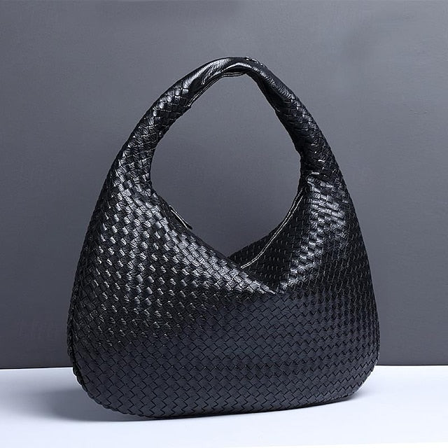 Hobo Leather Burgundy Women's Bag – Woven Faux Chic FashionChic