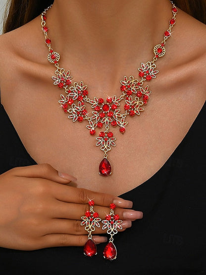 Rhinestone Set Elegant and – Women's Jewelry Tiara Silver FashionChic