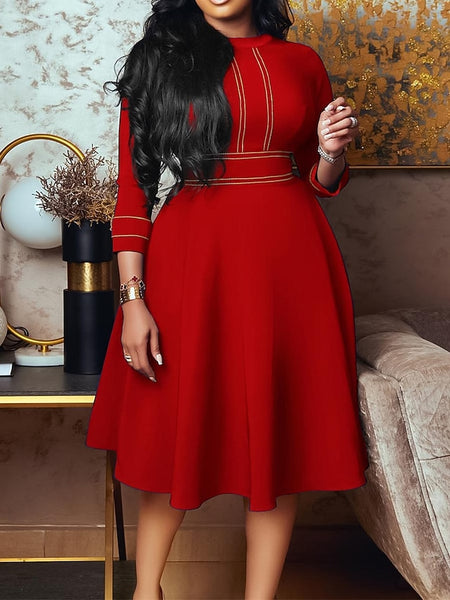 Women's Casual Dress Midi Dress Zipper Daily Date Fashion