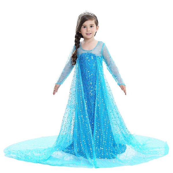 Princess Dress Movie Girl Frozen Elsa Flower Girls' FashionChic