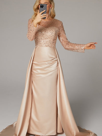 Carnival Mermaid Floor Masquerade Evening Gown Dress Elegant FashionChic