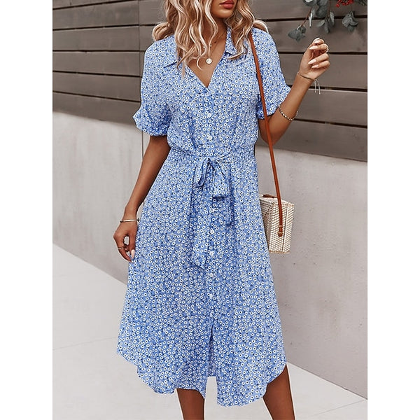 Women's Midi Dress A Line Dress Vacation Casual Outdoor