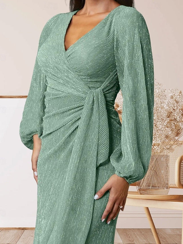 of Elegant Sweet Dress A-Line Wedding Guest the Bride Mother V FashionChic