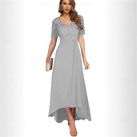 Simple Neck the Bride A-Line of Elegant Dress Mother V FashionChic