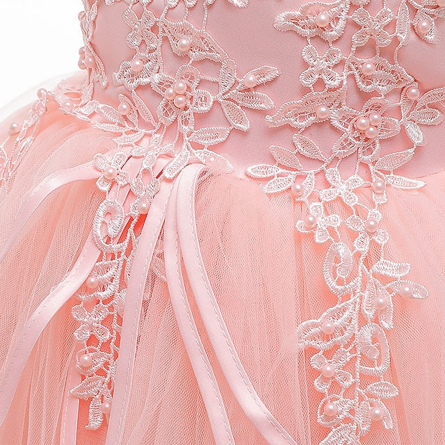 Kids Solid Party Color Dress Girls' Sleeveless FashionChic