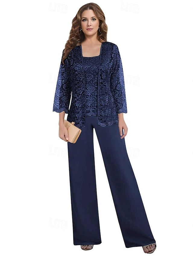 of the Mother Square Wedding Dress Elegant Pantsuit Guest Bride FashionChic