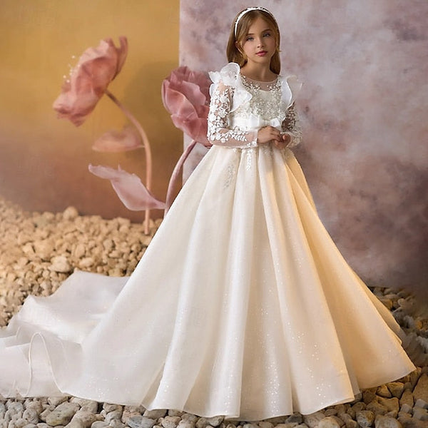 Party First Kids Girls' Dress Color Communion Solid FashionChic