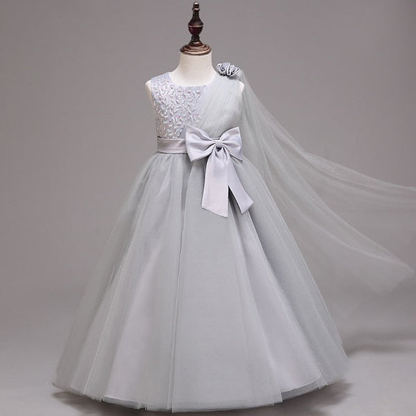 Dress Girls' Flower Colored Girl Kids Solid FashionChic