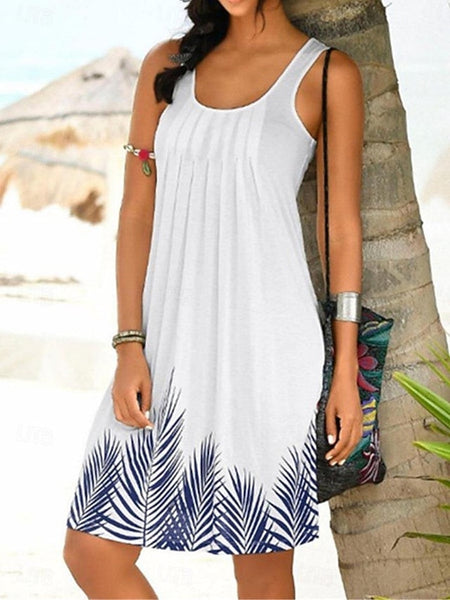 Women's Casual Dress Tank Dress Floral Geometric Print U FashionChic