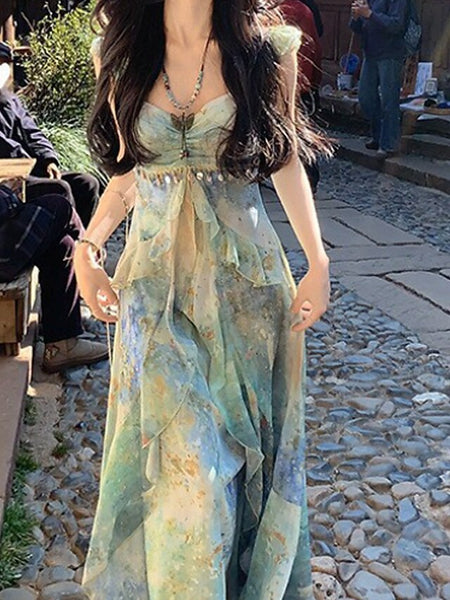 Women's Long Dress Maxi Dress Print Dress Modern Vacation FashionChic