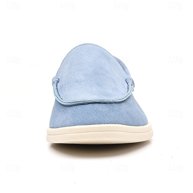 Loafers Men's Slip-On Blue Faux Light – Breathable Casual FashionChic