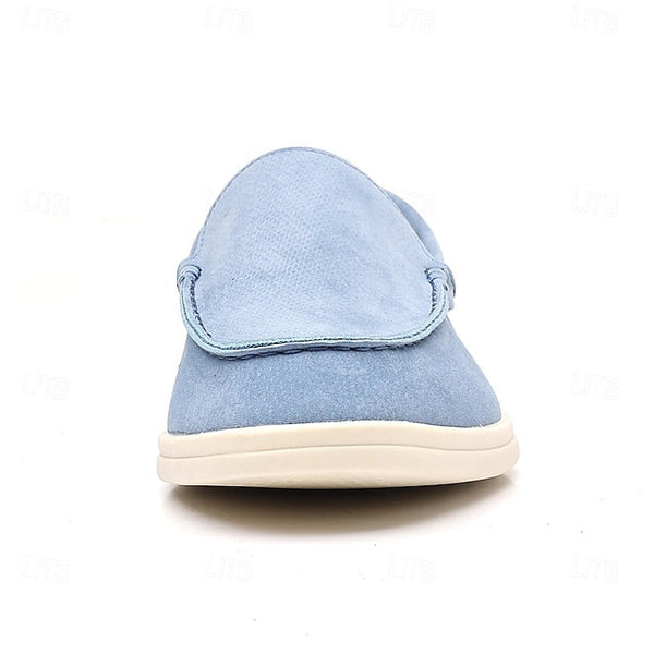 Loafers Men's Slip-On Blue Faux Light – Breathable Casual FashionChic