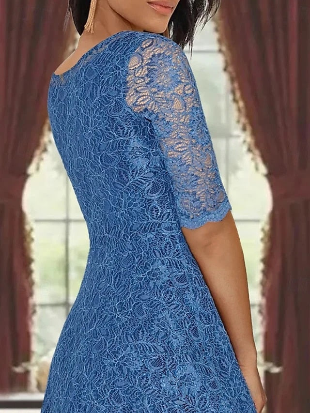 Elegant of Casual Mother Bride the Simple A-Line Dress Piece Two FashionChic