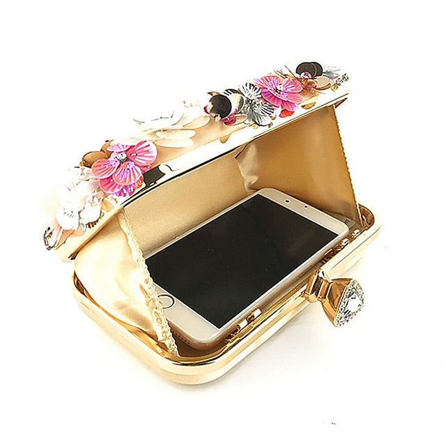 – 3D Embellished Evening Women's Clutch Flower Floral FashionChic