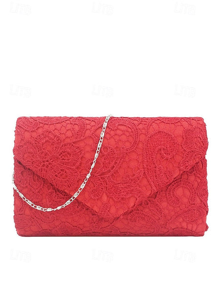 Chain with Strap Clutch Lace Bag Evening Women's FashionChic