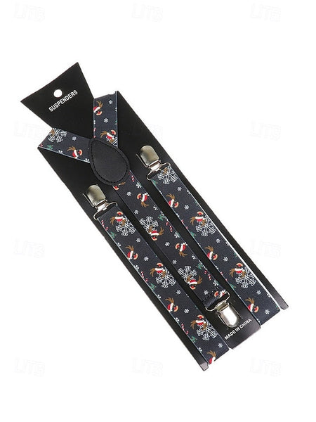 Snowman Christmas Suspenders with Men's FashionChic