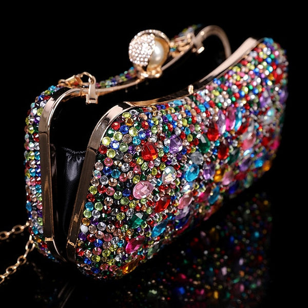 Heel Shoes Multicolor Wedding Women's High with Rhinestone FashionChic