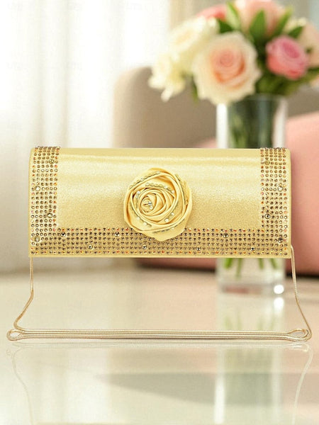 Set Women's Slingback Clutch - and Matching Gold Heels FashionChic