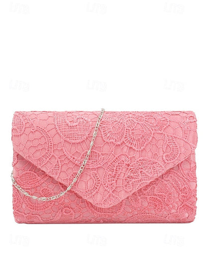 Chain with Strap Clutch Lace Bag Evening Women's FashionChic